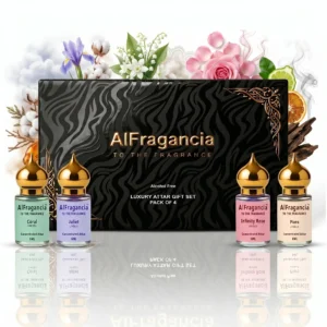 Luxury Attar Gift Set Pack of 4 - Coral | Juliet | Infinity Rose | Pioro, ( HSN: 33030090 )
